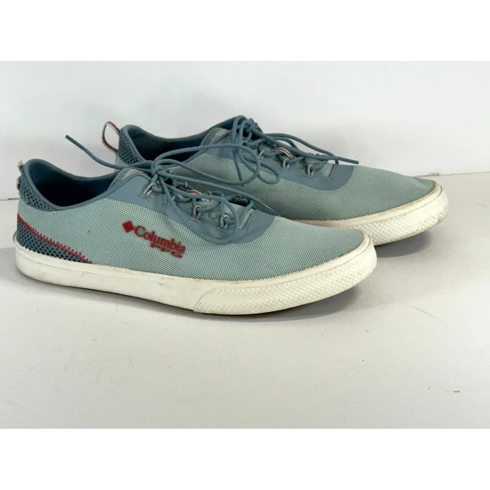 Columbia Dorado PFG Womens 9 Sneaker Mirage Blue Red Low Top Fishing Boat Shoes